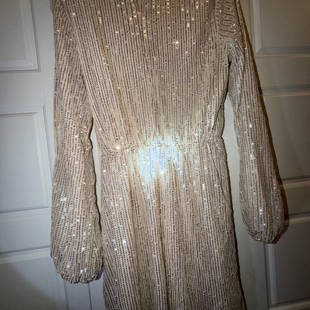 Forever 21 Cream Sequin Top